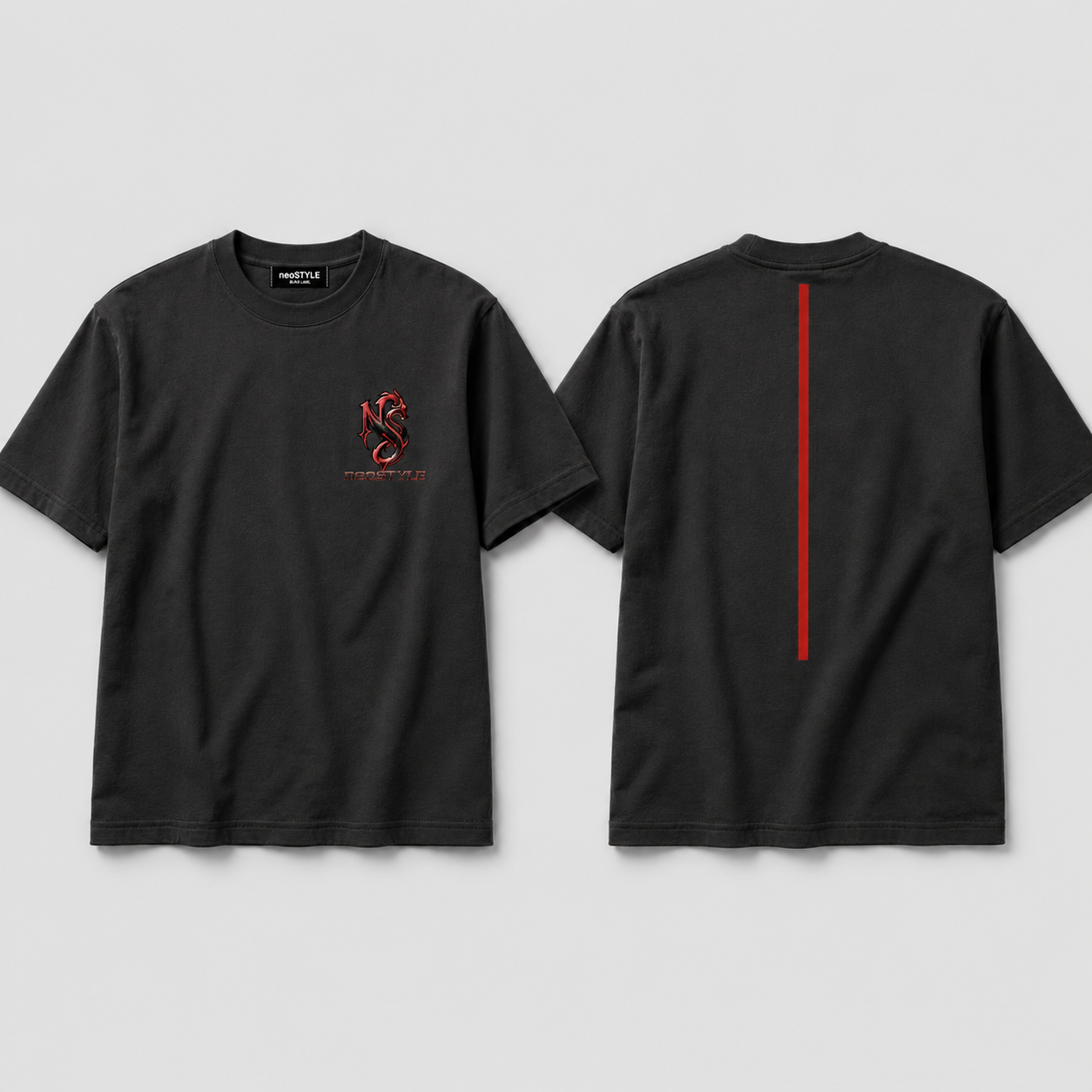 【BLACK LABEL 初登場】neoSTYLE DRAGON NS ヘビーウェイトTシャツ｜スモークブラック