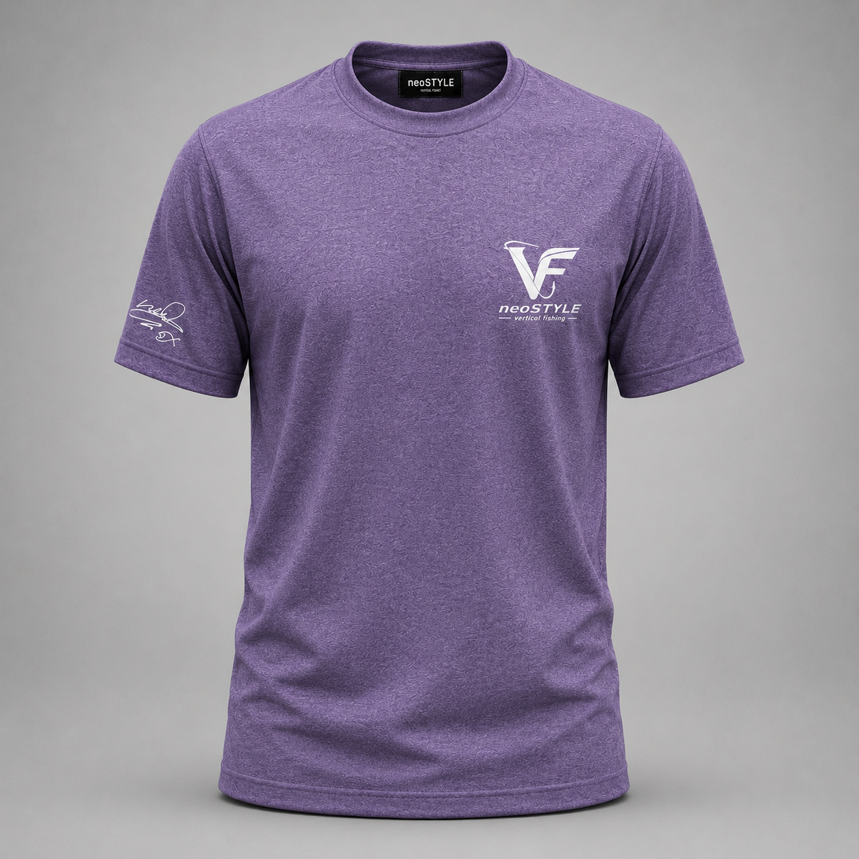 【完全受注生産】neoSTYLE オリジナル速乾ドライTシャツ〈VERTICAL FISHING／neoPURPLE〉