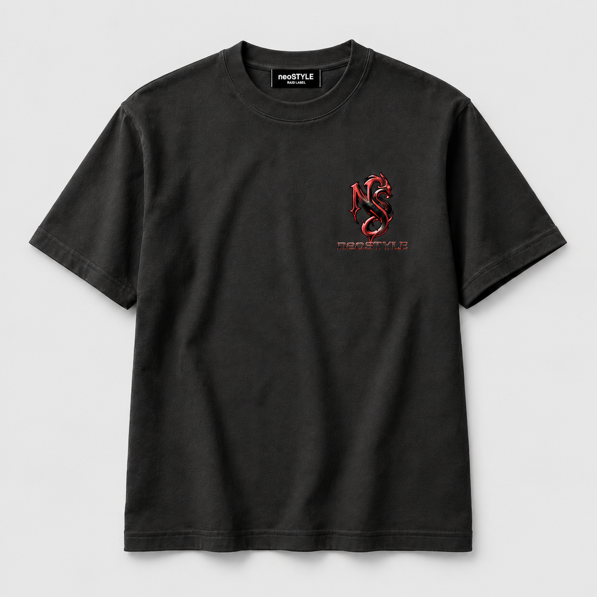 【BLACK LABEL 初登場】neoSTYLE DRAGON NS ヘビーウェイトTシャツ｜スモークブラック